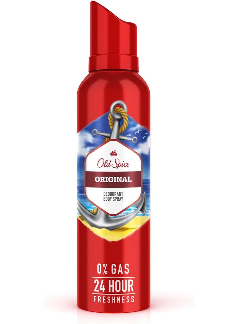 أولد سبايس بخاخ مزيل عرق أولد سبايس الأصلي للرجال، برائحة منعشة تدوم 24 ساعة، بدون غاز، 140 مل - Image 1